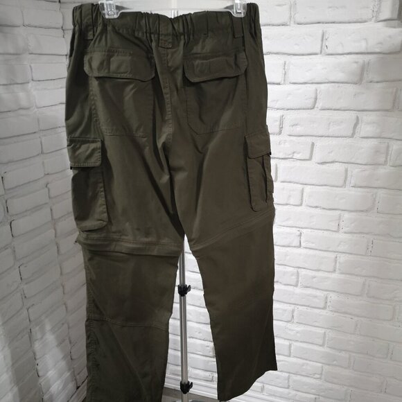 BC Clothing Co. Men's Army Green Size Small Zip Off Cargo Pants/Shorts - Picture 2 of 10